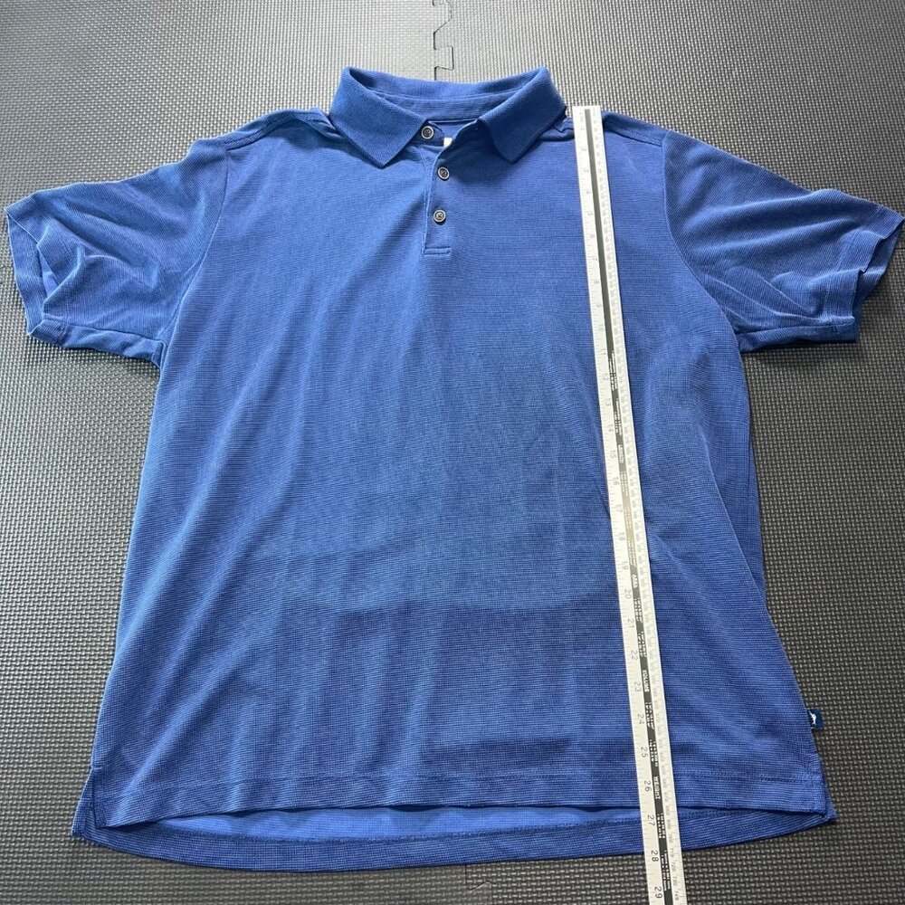 Tommy Bahama Mens Blue Polo Shirt L Large Modal Blend Short Sleeve - Picture 3 of 5